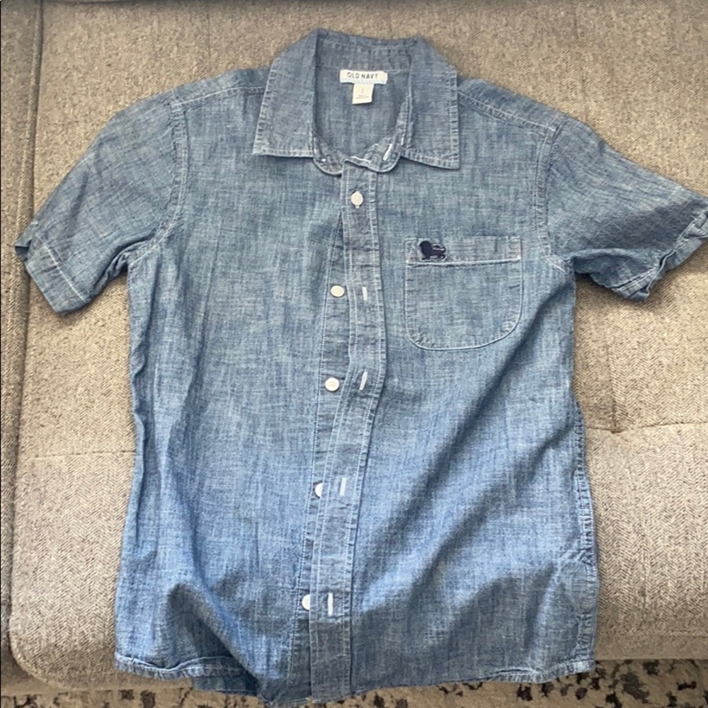 Boys old navy denim top, worn once